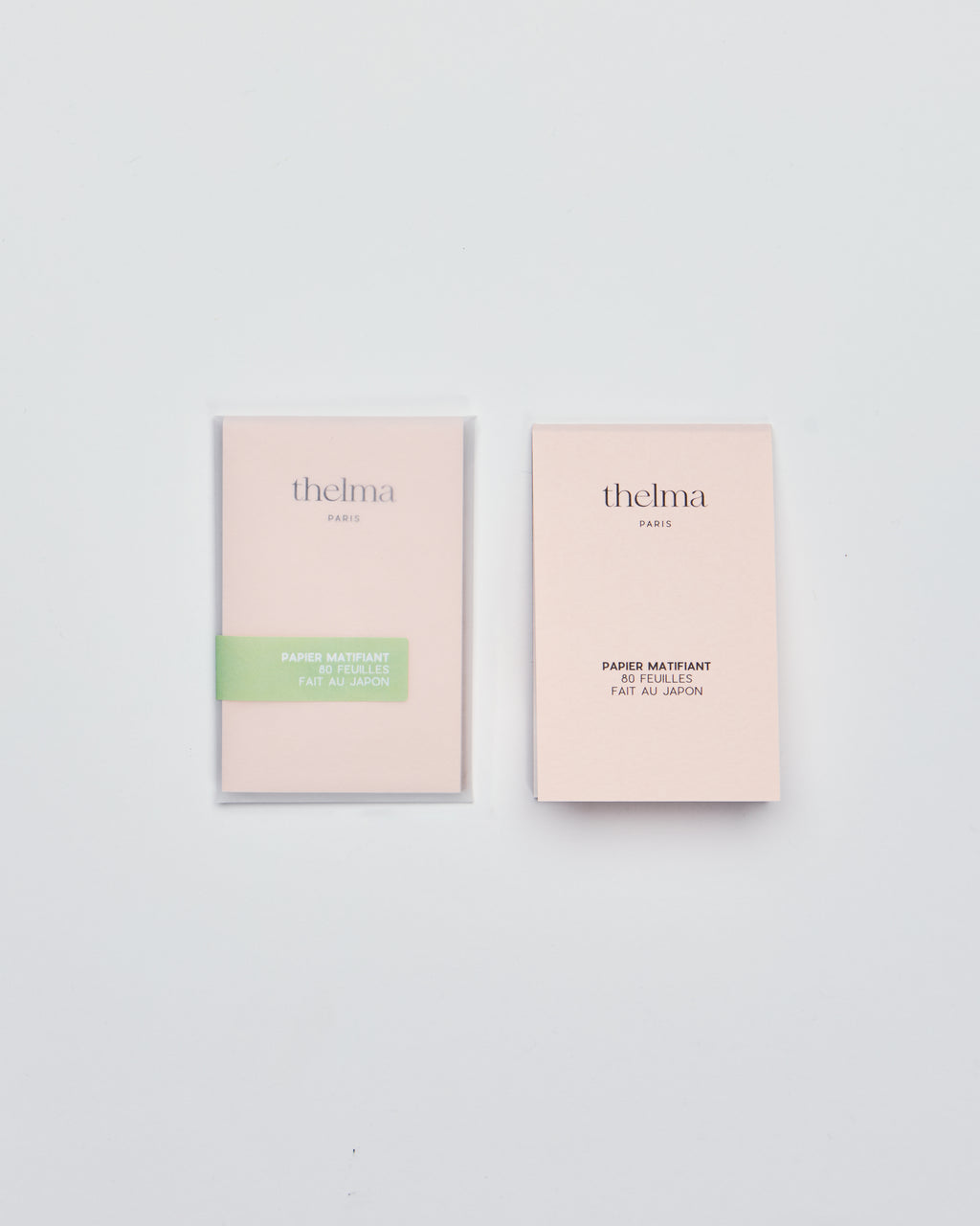 papier matifiant - couverture rose 