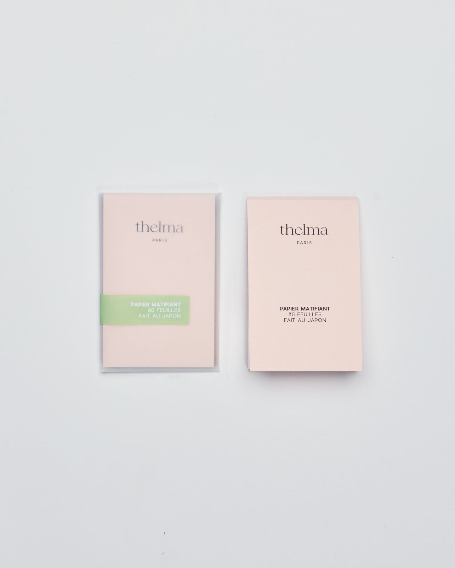 papier matifiant - couverture rose 