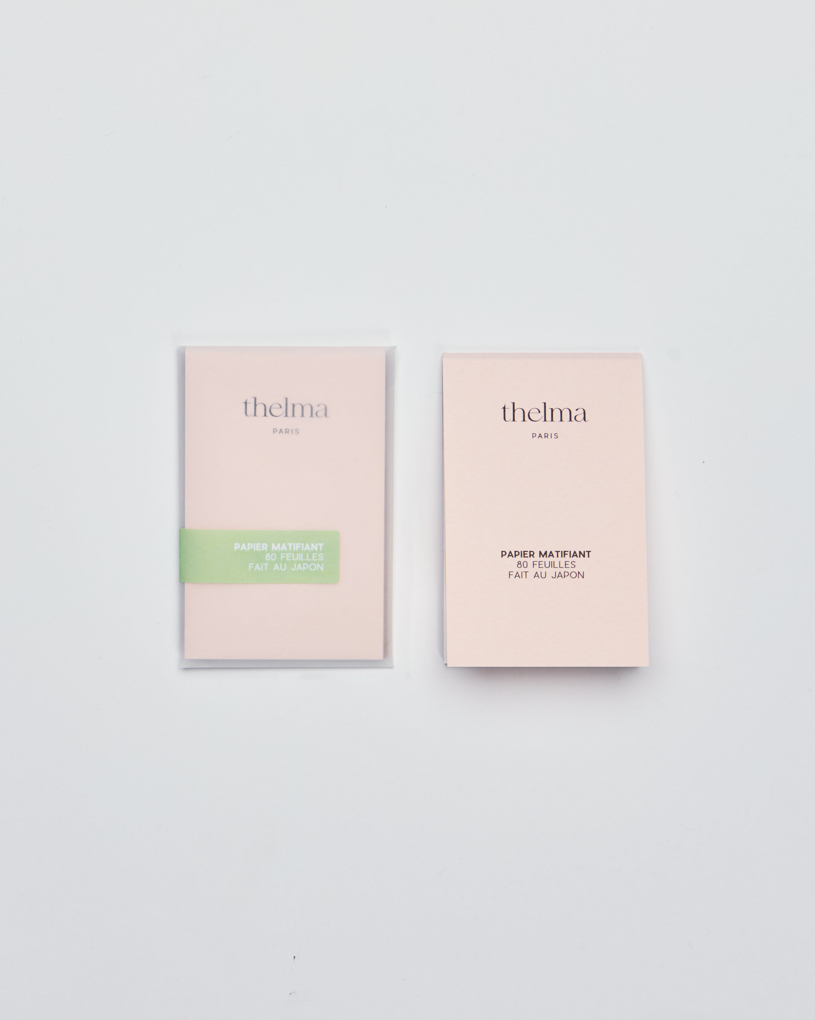 papier matifiant - couverture rose 